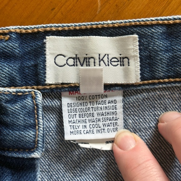 Vintage 80s Calvin Klein Denim pencil skirt - Picture 7 of 10